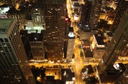 芝加哥城市夜景俯瞰图