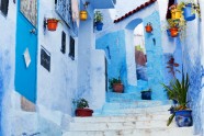 摩洛哥蓝色小镇图片