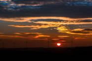 火红夕阳图片