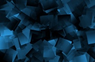 蓝色抽象立体方块背景图片