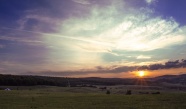 紫色梦幻唯美夕阳图片