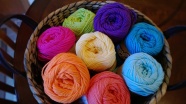 彩色针织羊毛球图片