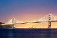 跨海大桥唯美夜景图片