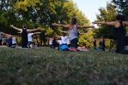公园练瑜伽图片