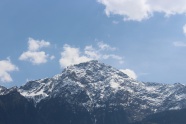 高地山峰雪景图片