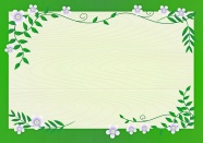 绿色花框卡通素材图片
