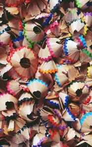 彩色彩铅铅笔屑图片