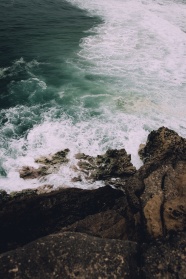 大海浪花风景图片