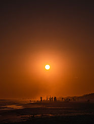 海边夕阳傍晚风景图片