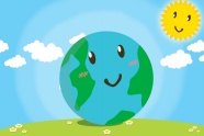 保护地球可爱卡通图片