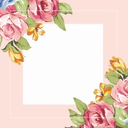 粉色花卉边框背景图片