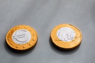 欧元硬币正反两面图片