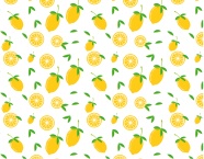 黄色卡通水果平铺背景图片