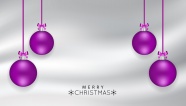 紫色圣诞球背景图片