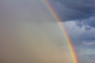 雨后天空彩虹局部图片