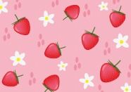 草莓鲜花背景图片