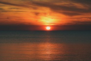 海平面地平线日落风景图片