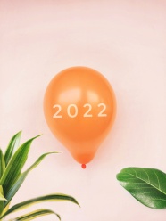 橙色2022装饰气球图片