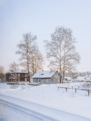 冬季唯美小村庄图片