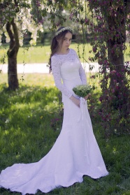 欧美森系美女婚纱图片
