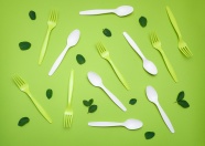 绿色环保塑料餐具图片