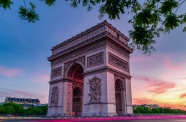 巴黎凯旋门建筑摄影图片