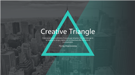 创意三角形商务PPT模板
