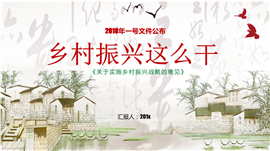 关于实施乡村振兴战略意见PPT模板