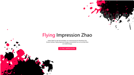 商务风墨迹通用PPT模板