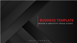 高端红黑商务通用PPT模板