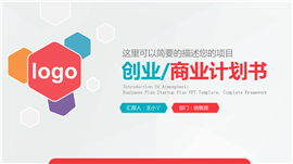 微粒体创业商业计划书PPT模板