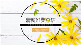 清新唯美述职报告总结PPT模板