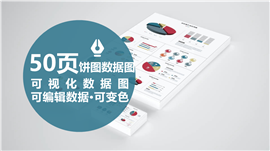 可视化数据图饼图PPT图表