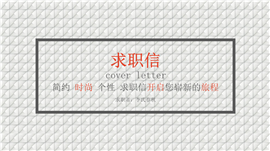 简约全面求职简历求职信PPT模板