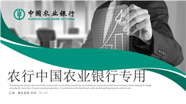 农行系统中国农业银行总结汇报PPT模板