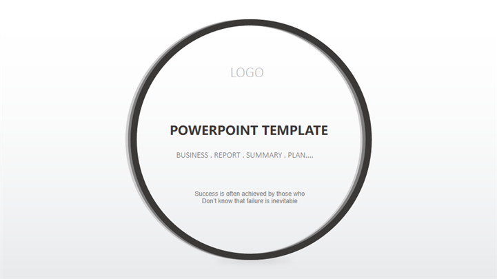 欧美简洁黑白风格商务PPT模板