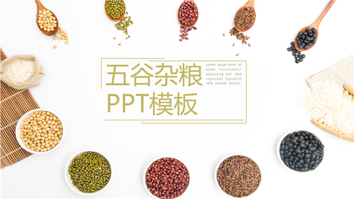 五谷杂粮养生知识科普PPT模板