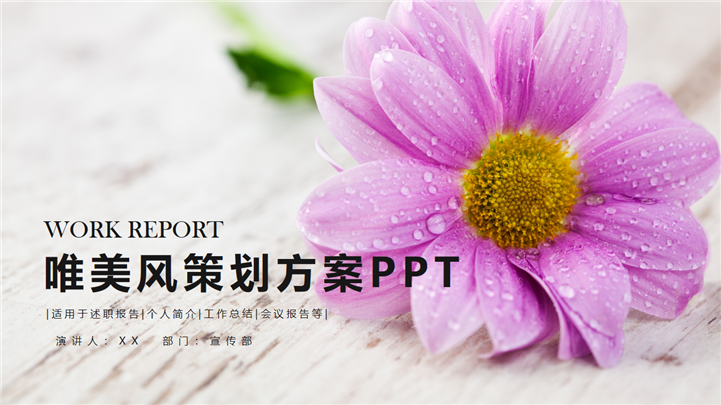 唯美风策划方案活动方案PPT模板