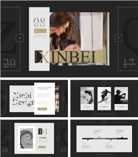 时尚欧美风画册展示公司宣传PPT模板