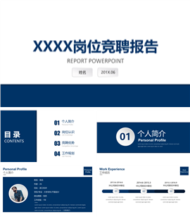简洁庄重岗位竞聘报告PPT模板