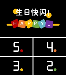 生日快乐祝福开场快闪动态PPT模板