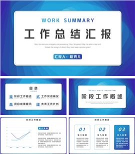 简约风工作总结汇报ppt模板