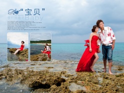 海边婚纱写真PSD下载