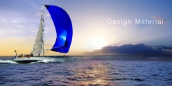海上帆船PSD素材免费下载