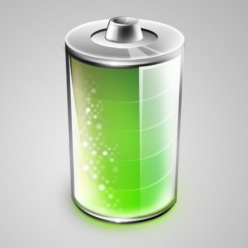 绿色电池图标psd素材