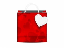 情人节购物袋PSD素材