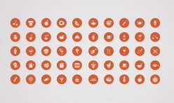 精致食物图标PSD设计