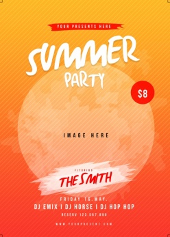 夏日派对广告海报设计