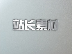 光泽金属质感logo样机