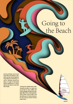 帆船冲浪创意艺术海报
